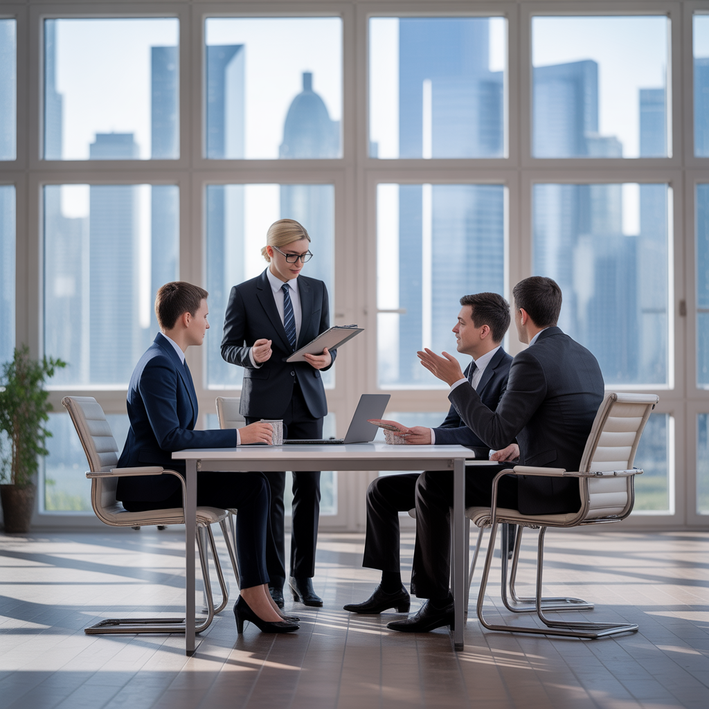 Équipe collaborative travaillant dans un bureau moderne
